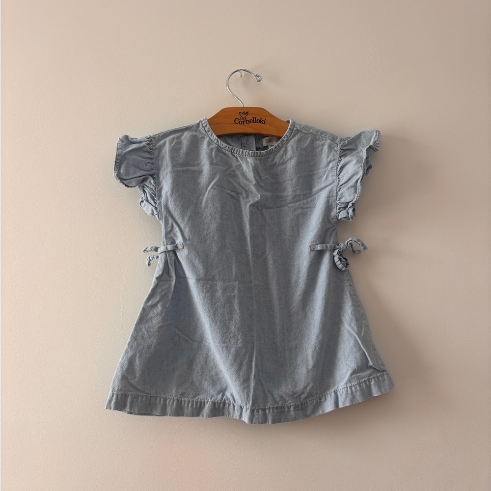 Gymboree Light Blue Flutter Sleeve Blouse